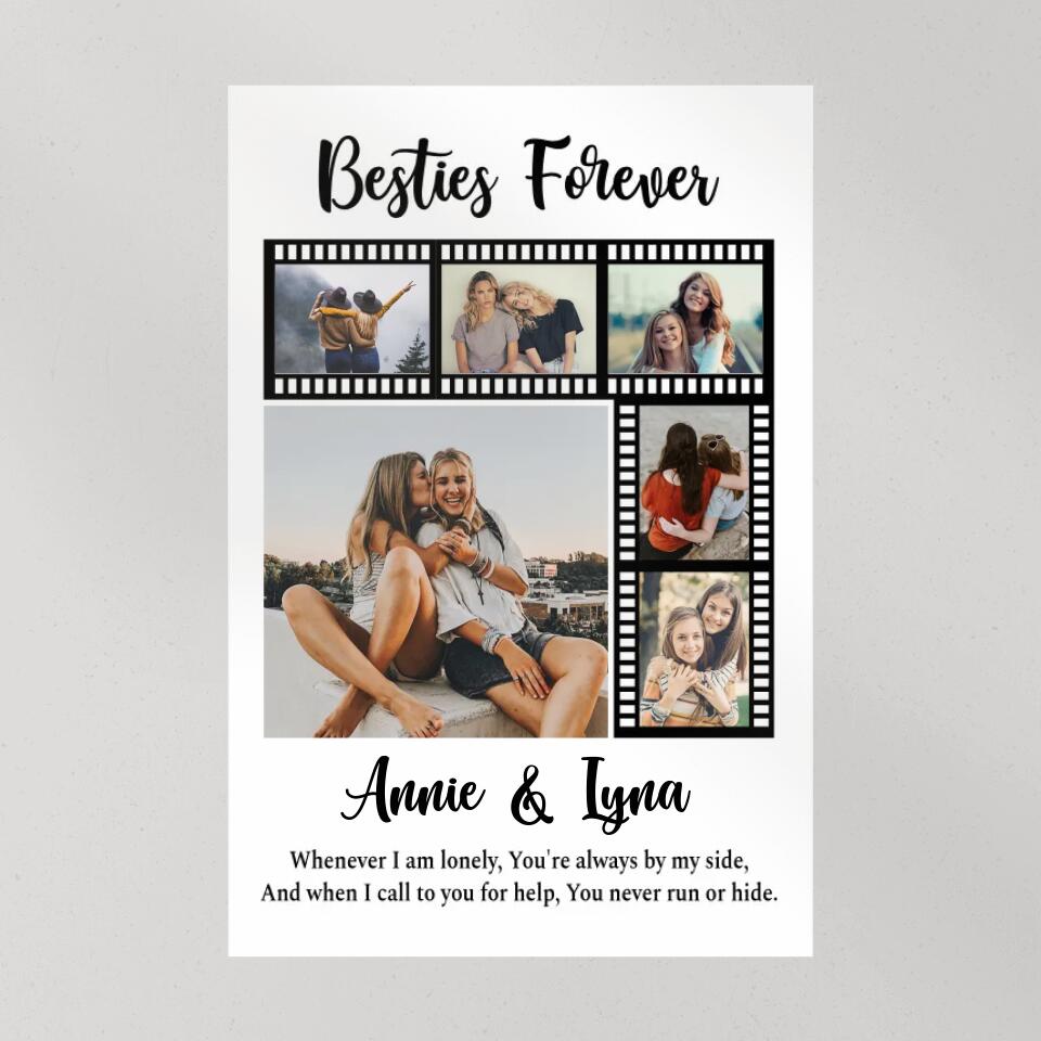 Besties Forever Custom Canvas Poster Anniversary Gift For Friends
