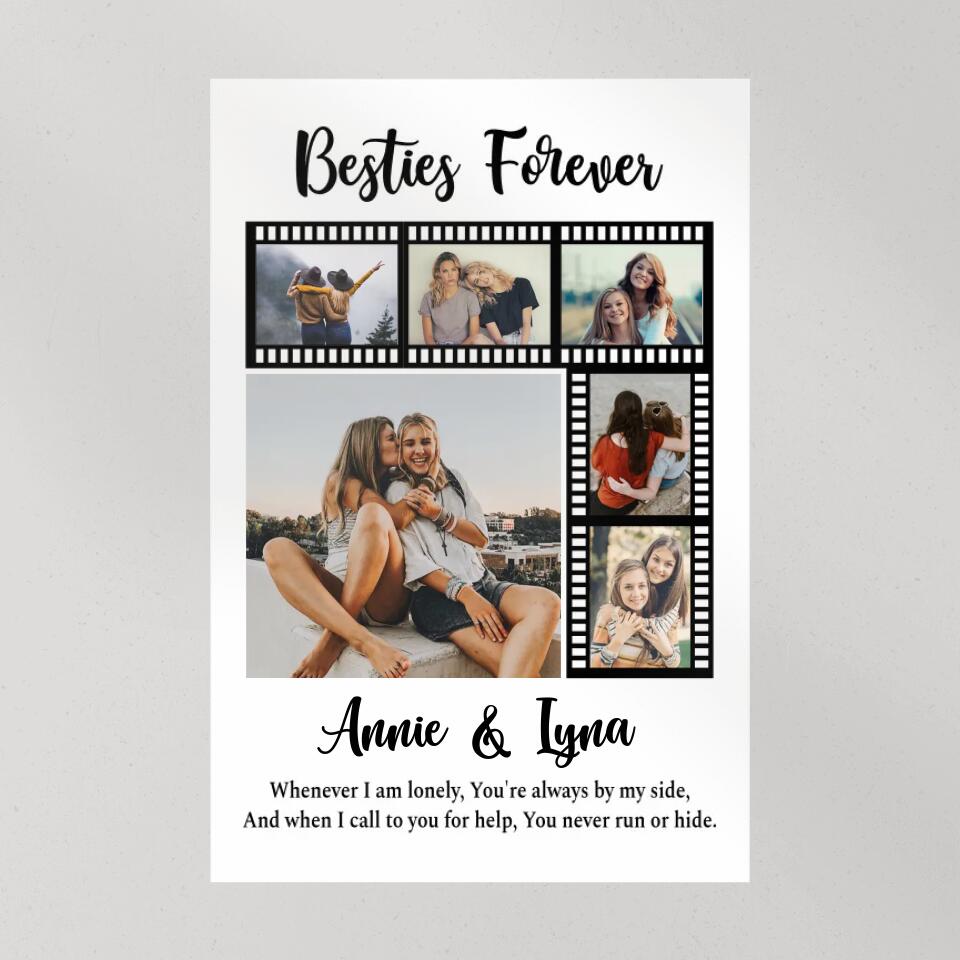 Besties Forever Custom Canvas Poster Anniversary Gift For Friends