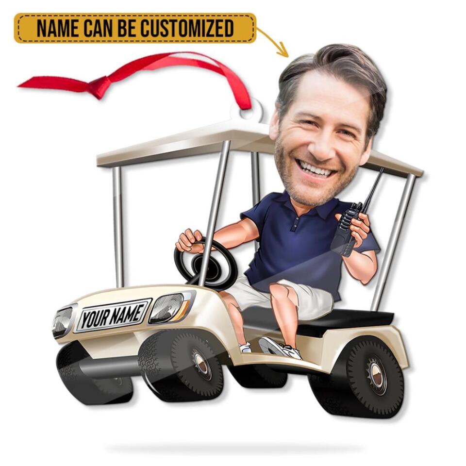 Personalized Gift for Golfer - Custom Shape Acrylic Ornament - Add Your Photo - Funny Christmas Gift for Golf Lover - Golfer's Keepsake