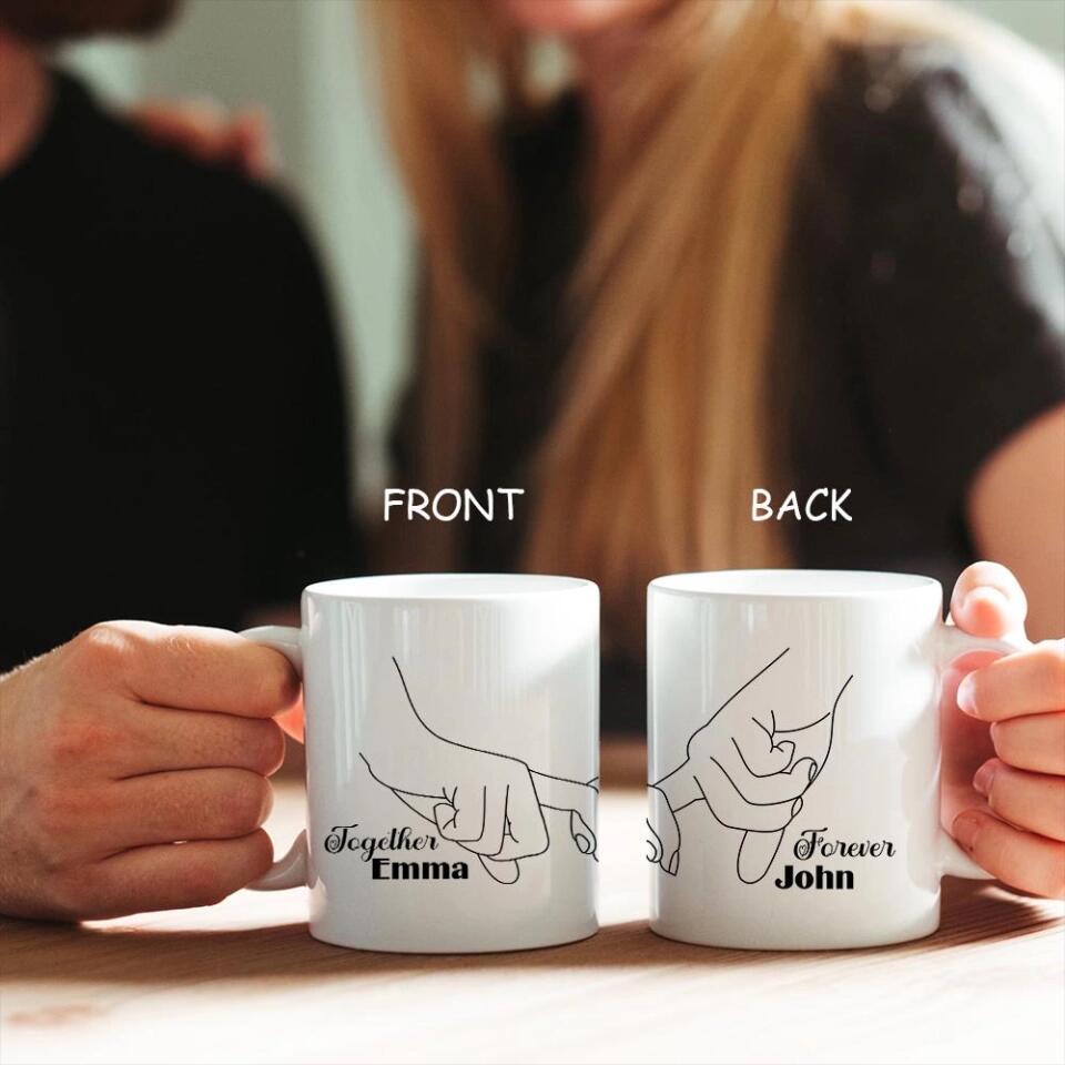 Personalized Valentine Gifts - Custom Gifts for Couple Mug 3 Styles - Personalized White Mug