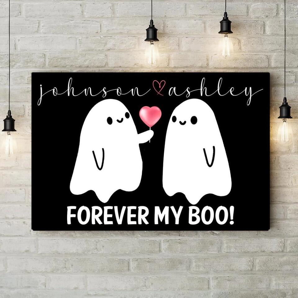 Forever My Boo Custom Canvas Poster Halloween Gift For Couples