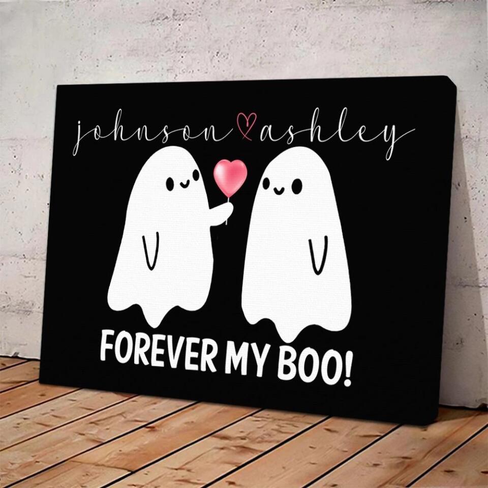Forever My Boo Custom Canvas Poster Halloween Gift For Couples