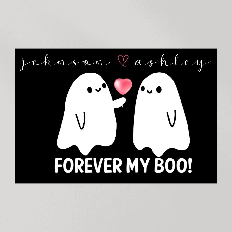Forever My Boo Custom Canvas Poster Halloween Gift For Couples