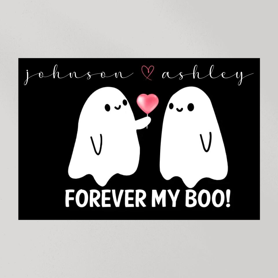 Forever My Boo Custom Canvas Poster Halloween Gift For Couples