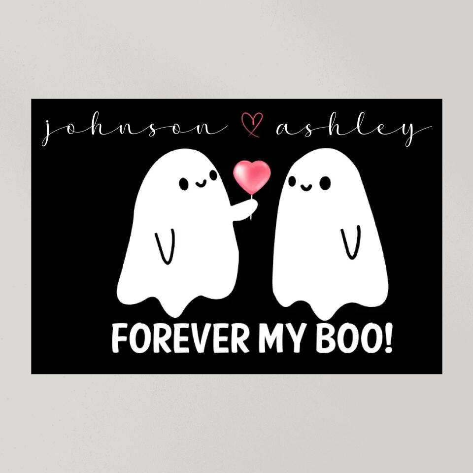 Forever My Boo Custom Canvas Poster Halloween Gift For Couples