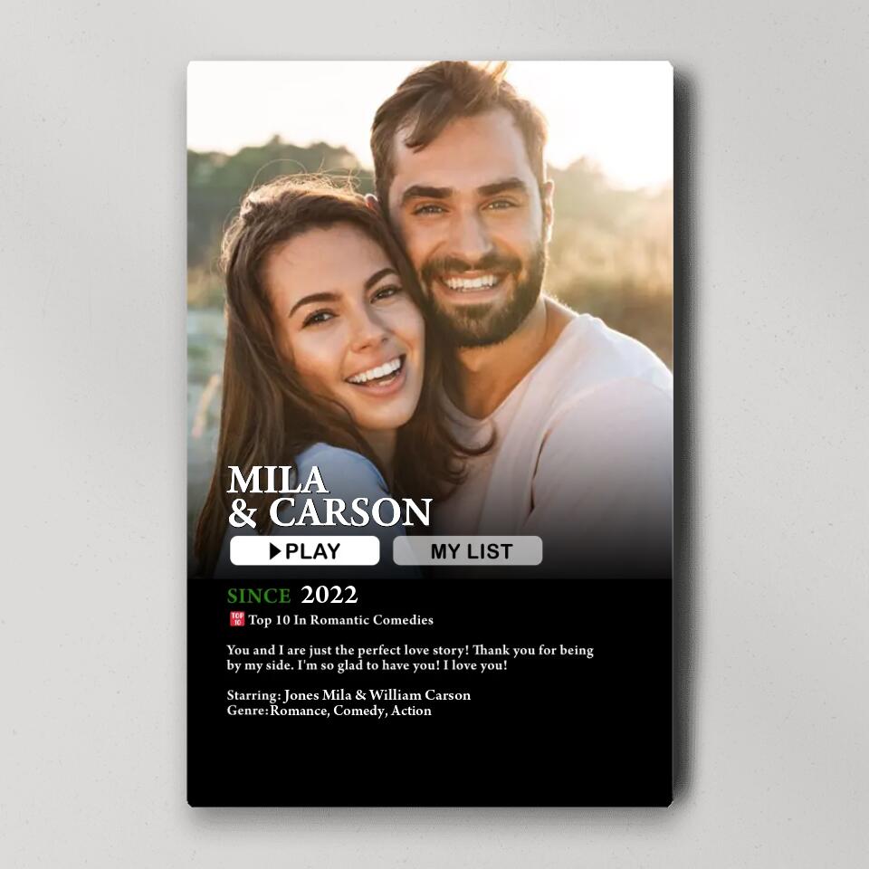 You And I Are Just A Perfect Love Story Custom Canvas Poster Anniversary Gifts