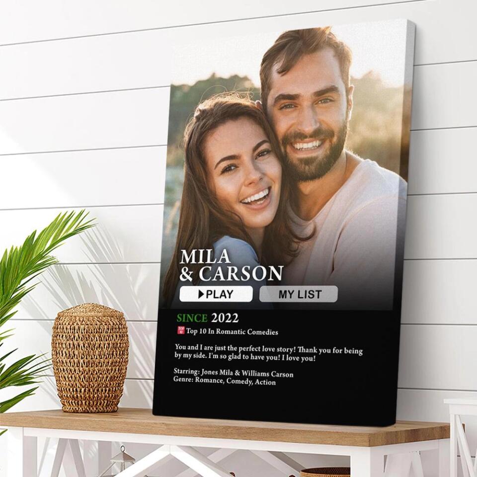 You And I Are Just A Perfect Love Story Custom Canvas Poster Anniversary Gifts
