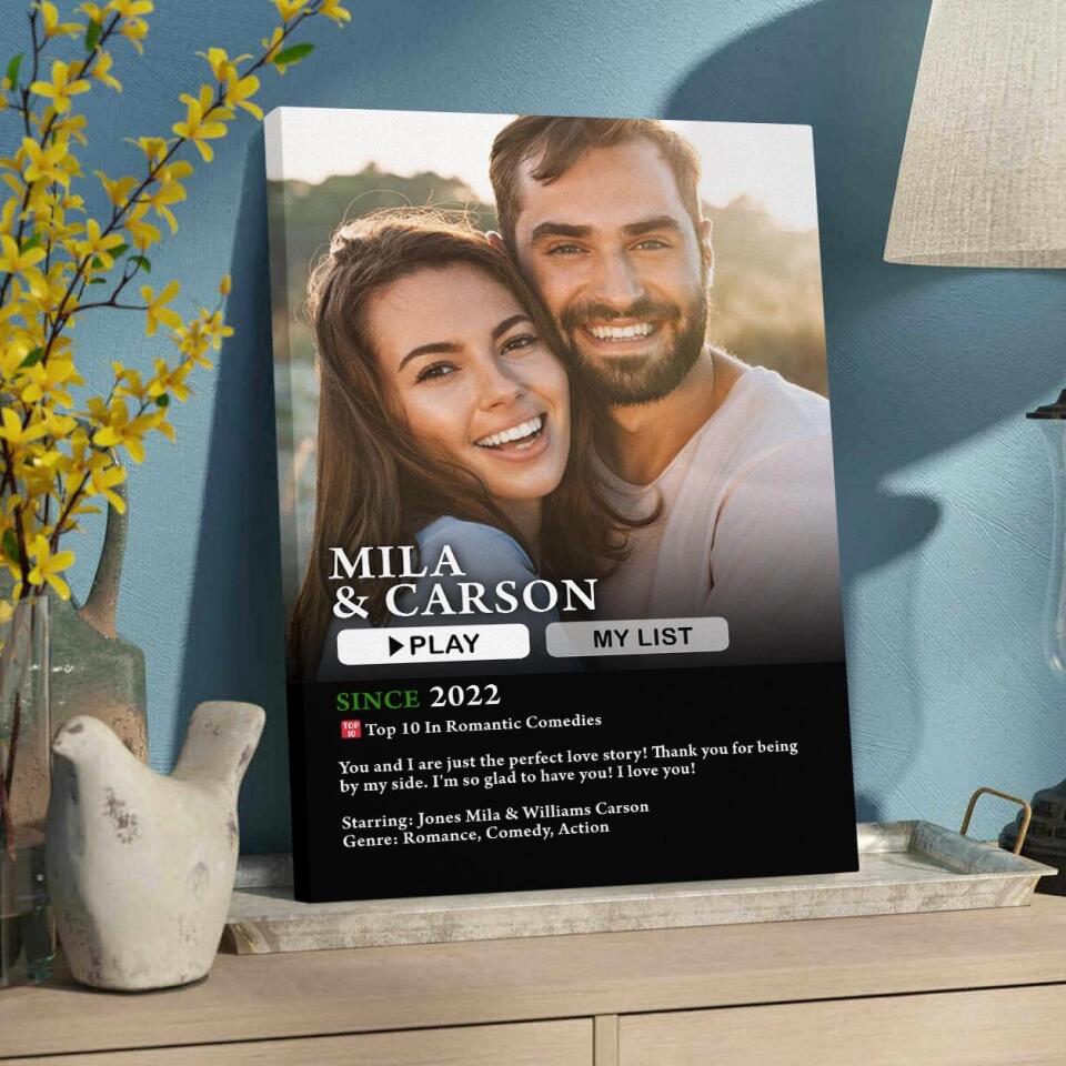 You And I Are Just A Perfect Love Story Custom Canvas Poster Anniversary Gifts
