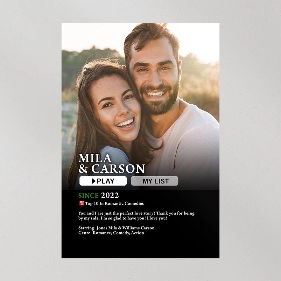 You And I Are Just A Perfect Love Story Custom Canvas Poster Anniversary Gifts