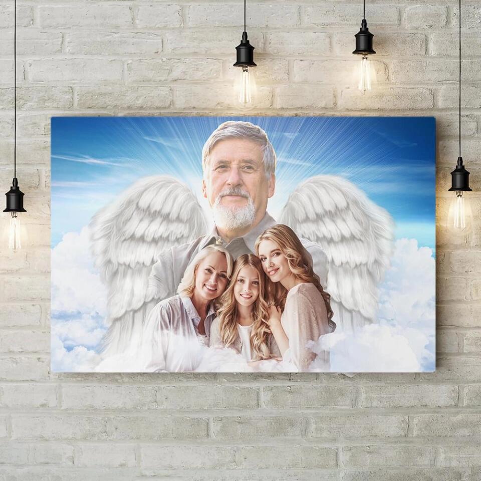 Angel Wings Loss Husband Custom Canvas Poster Memorial Gifts