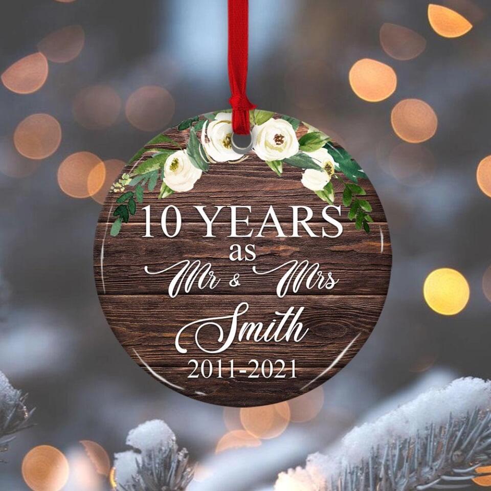 You and Me Forever and Always Custom Name and Photo Ornament