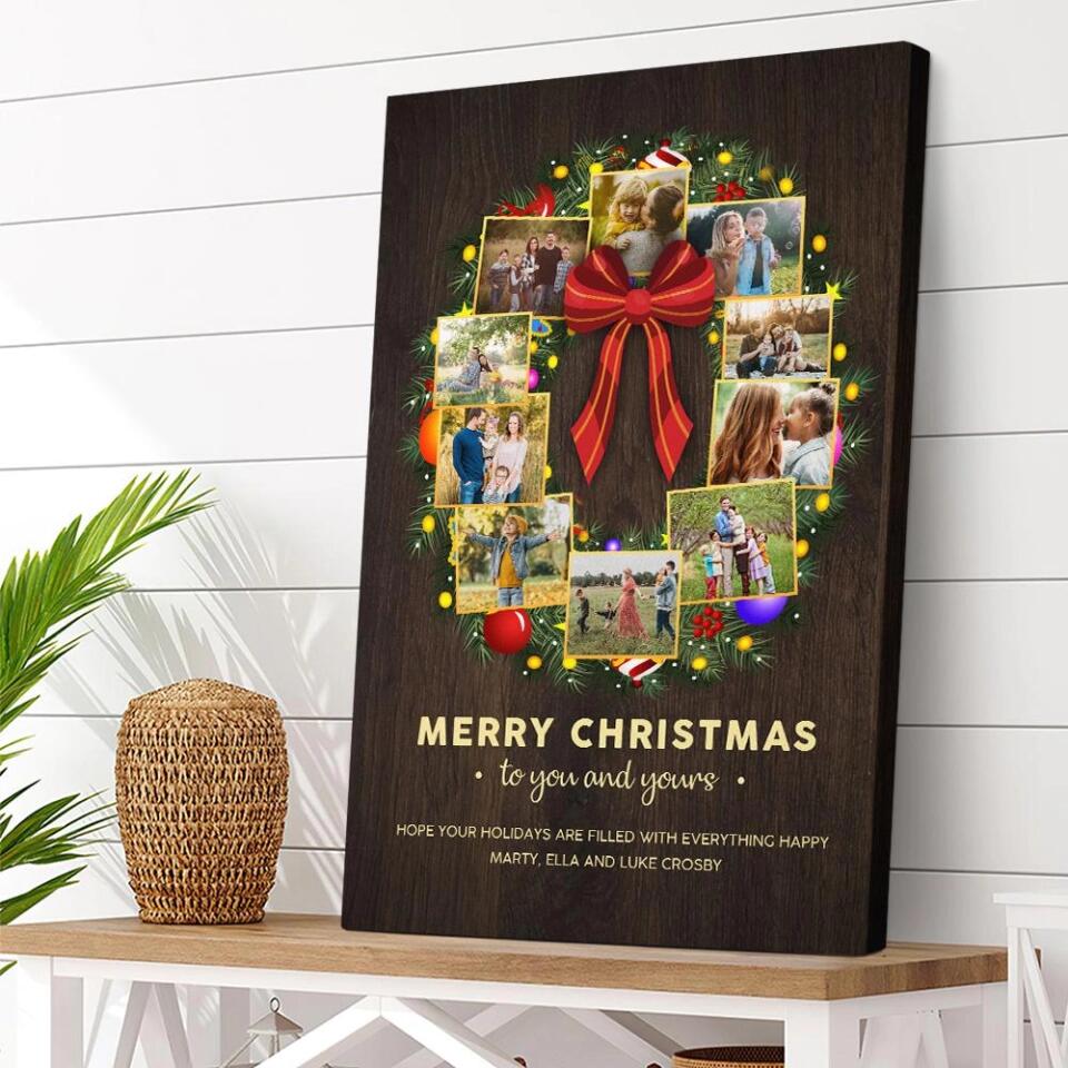 Merry Christmas To You And Yours Custom Canvas Poster Christmas Gifts