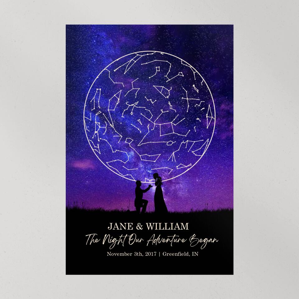 The Night Our Adventure Began Custom Canvas Poster Anniversary Gift For Couples