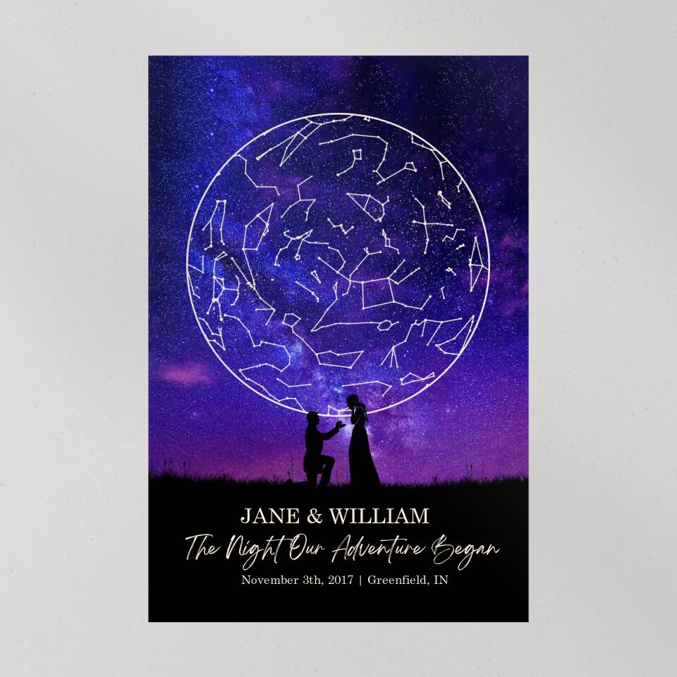 The Night Our Adventure Began Custom Canvas Poster Anniversary Gift For Couples