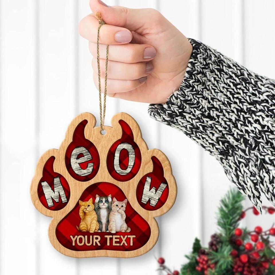 Meow Christmas Tree - Personalized Cat Ornament
