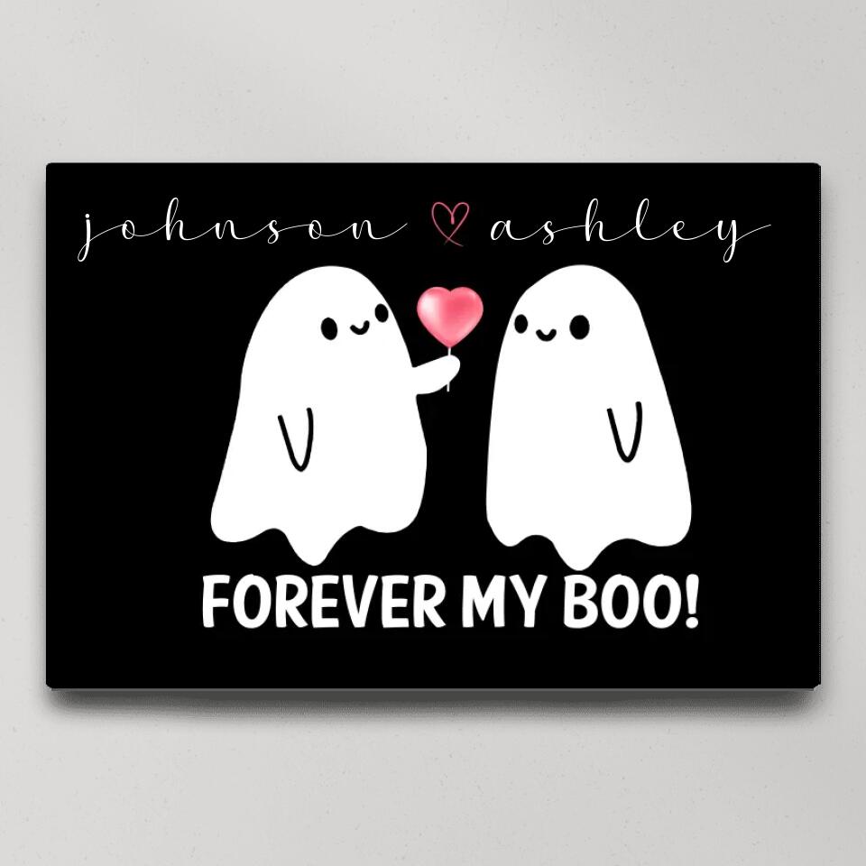 Forever My Boo Custom Canvas Poster Halloween Gift For Couples