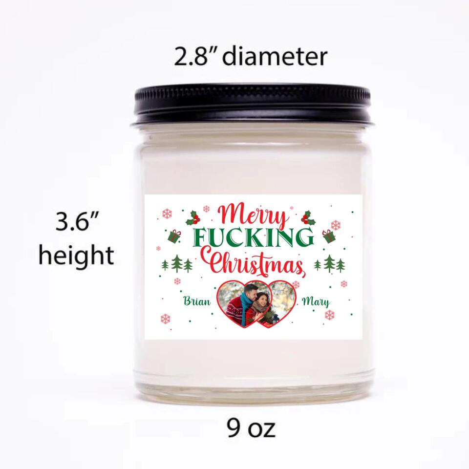 Merry Fucking Christmas Personalized Scented Candle