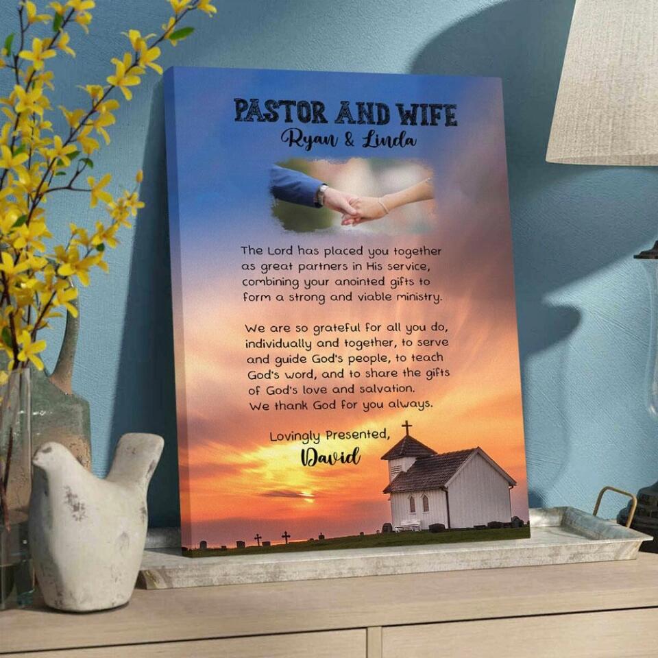 Pastor and Wife Poem - Custom Canvas, Poster - Christian Gift For Pastors