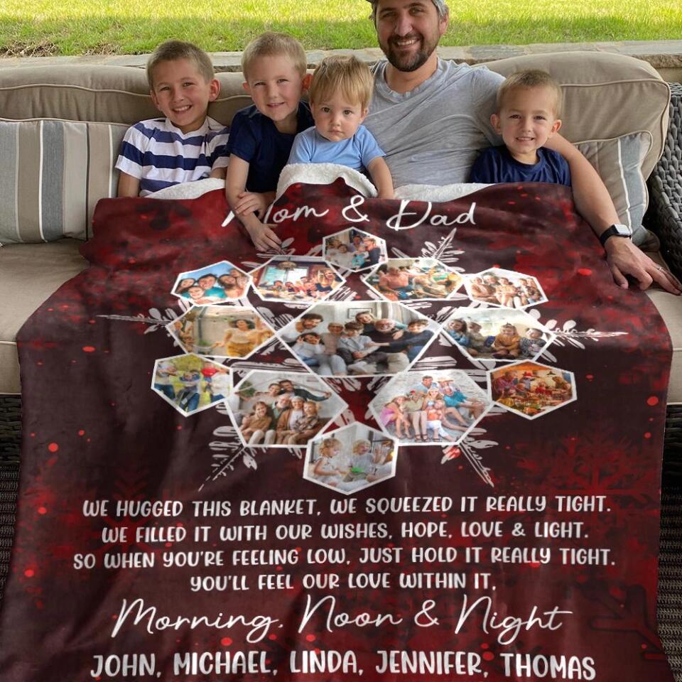 When You're Feeling Low, Just Hold It Really Tight - Personalized Blanket - Best Gifts For Dad Mom Grandparents Wife Husband On Christmas - 210IHPLNBL453