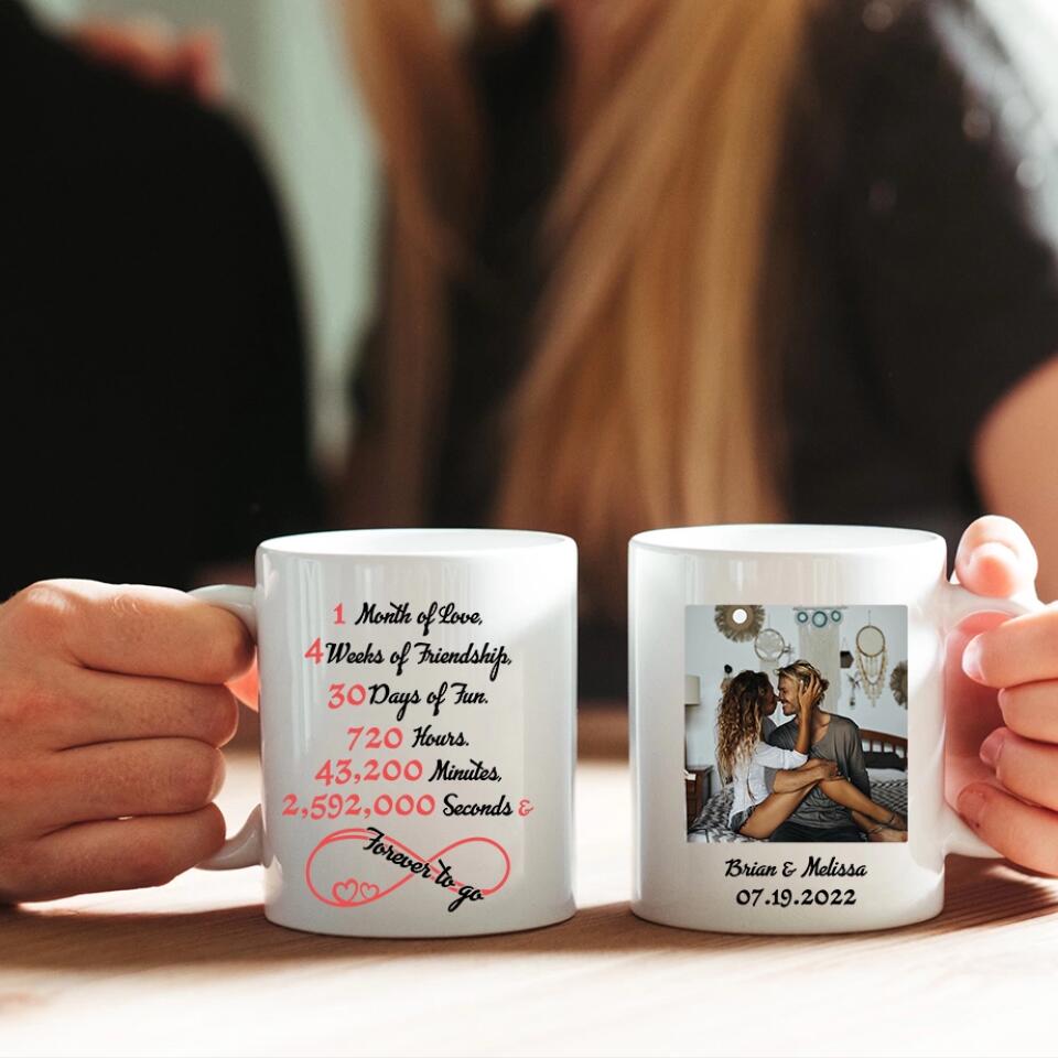 1 Month Of Love - Personalized Mug - Best Anniversary Gifts For Him/Her
