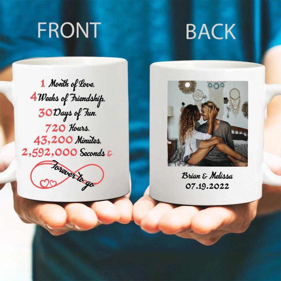 1 Month Of Love - Personalized Mug - Best Anniversary Gifts For Him/Her