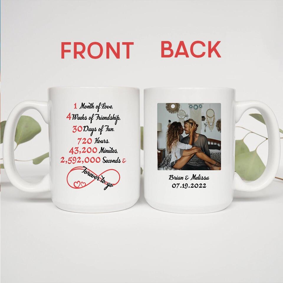 1 Month Of Love - Personalized Mug - Best Anniversary Gifts For Him/Her