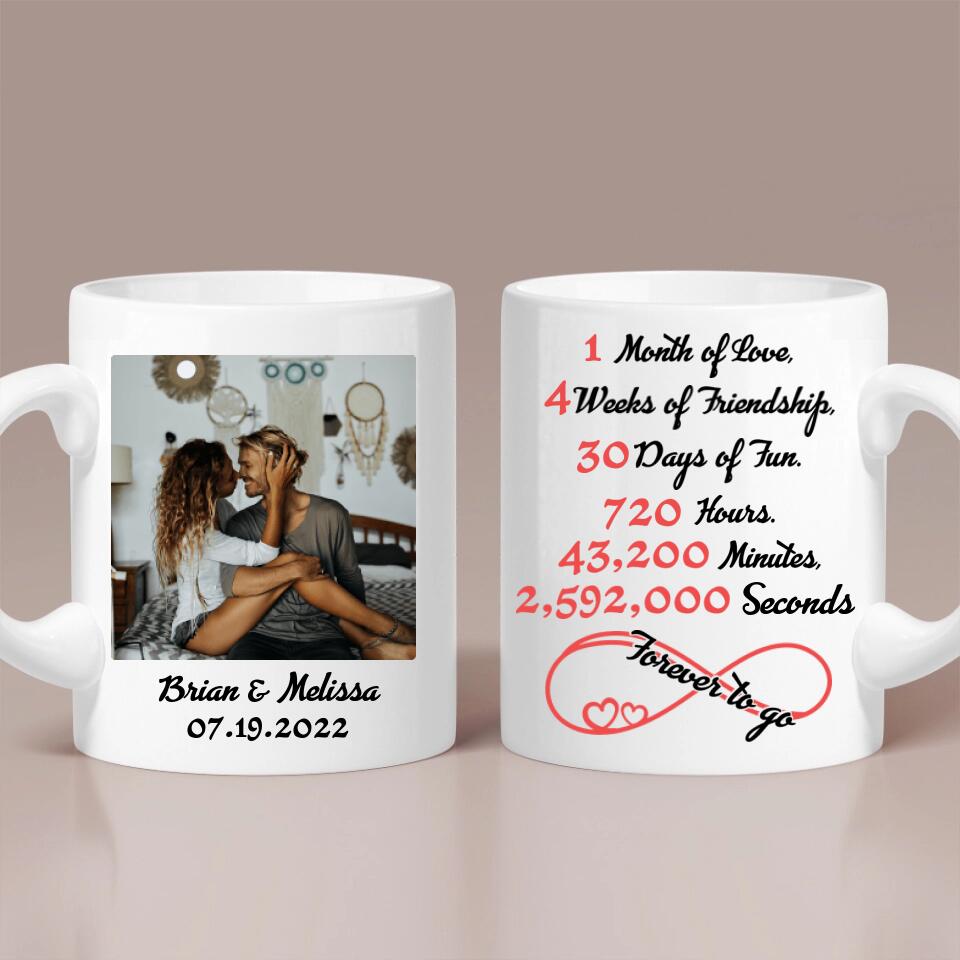 1 Month Of Love - Personalized Mug - Best Anniversary Gifts For Him/Her