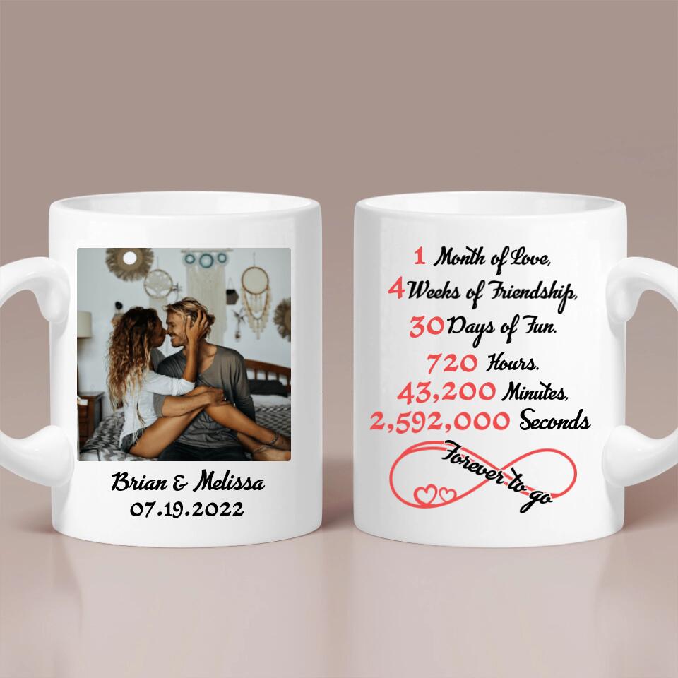 1 Month Of Love - Personalized Mug - Best Anniversary Gifts For Him/Her