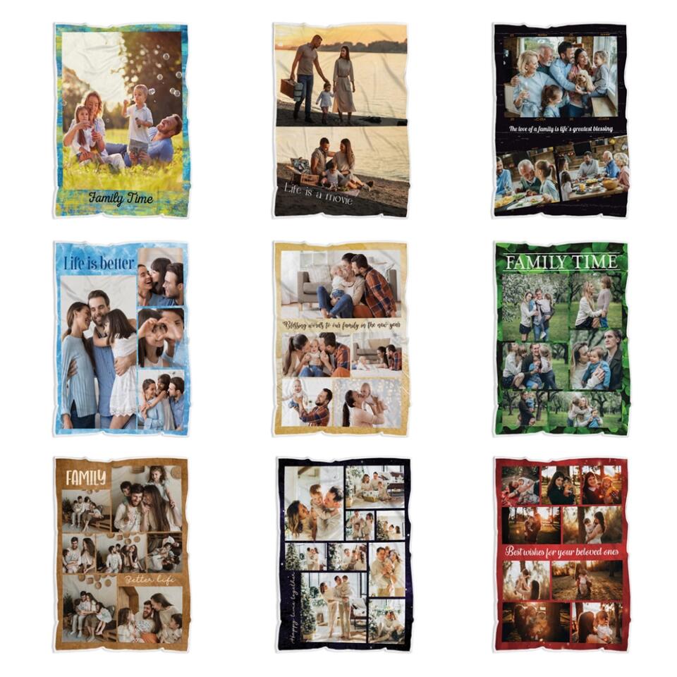 Life Is A Movie - Personalized Upload Photo Blanket - Best Gift For Family For Him/Her On Christmas Anniversary - 210IHNBNBL747
