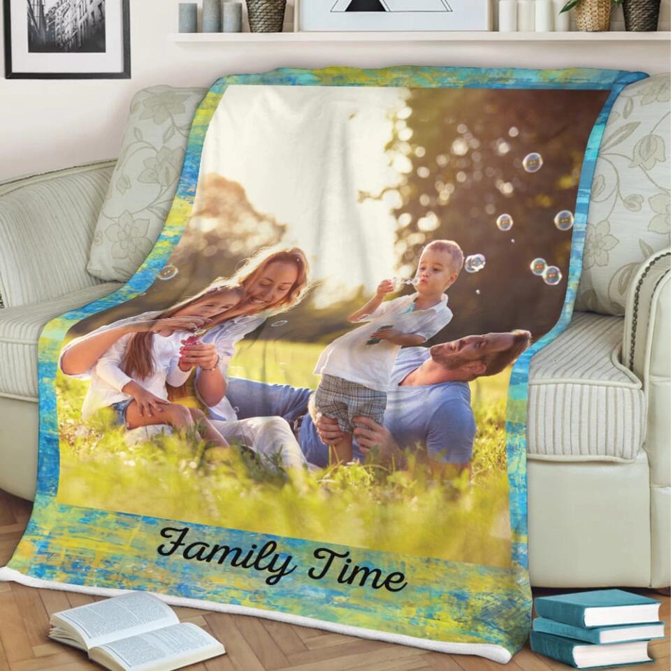 Life Is A Movie - Personalized Upload Photo Blanket - Best Gift For Family For Him/Her On Christmas Anniversary - 210IHNBNBL747