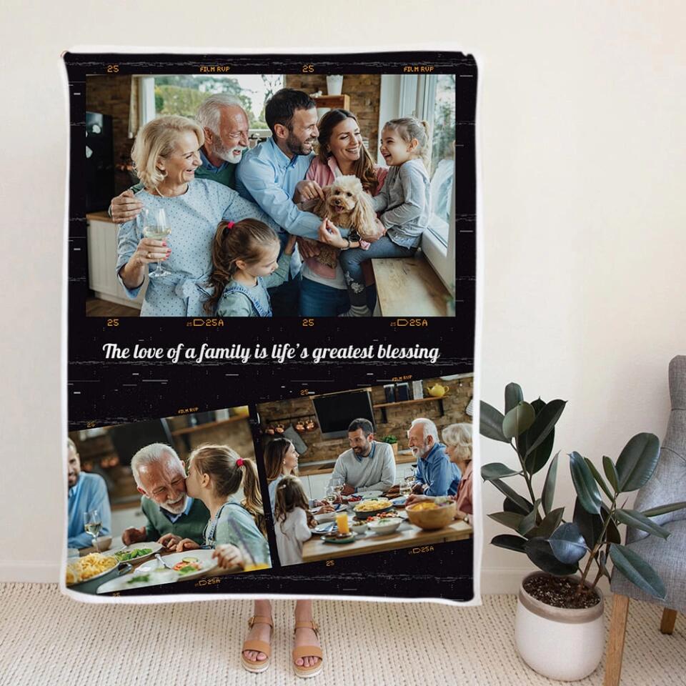 Life Is A Movie - Personalized Upload Photo Blanket - Best Gift For Family For Him/Her On Christmas Anniversary - 210IHNBNBL747