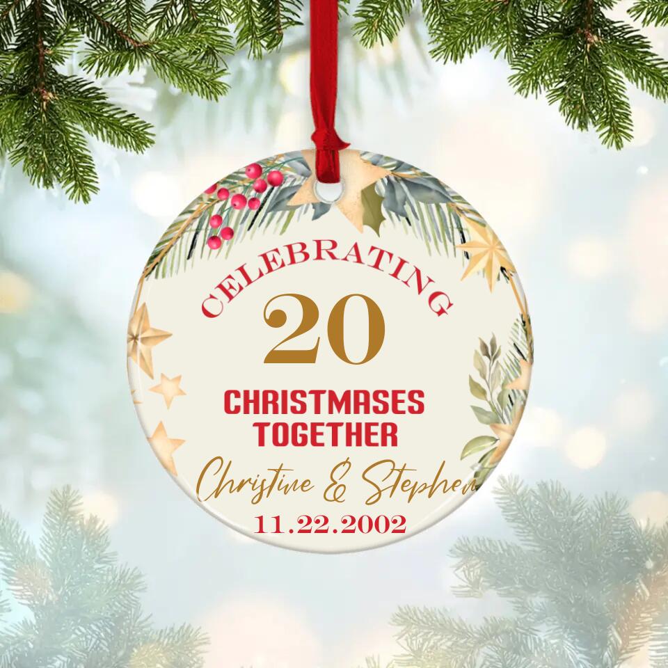 Celebrating Christmas Together Personalized Christmas Ornaments Gift For Couple