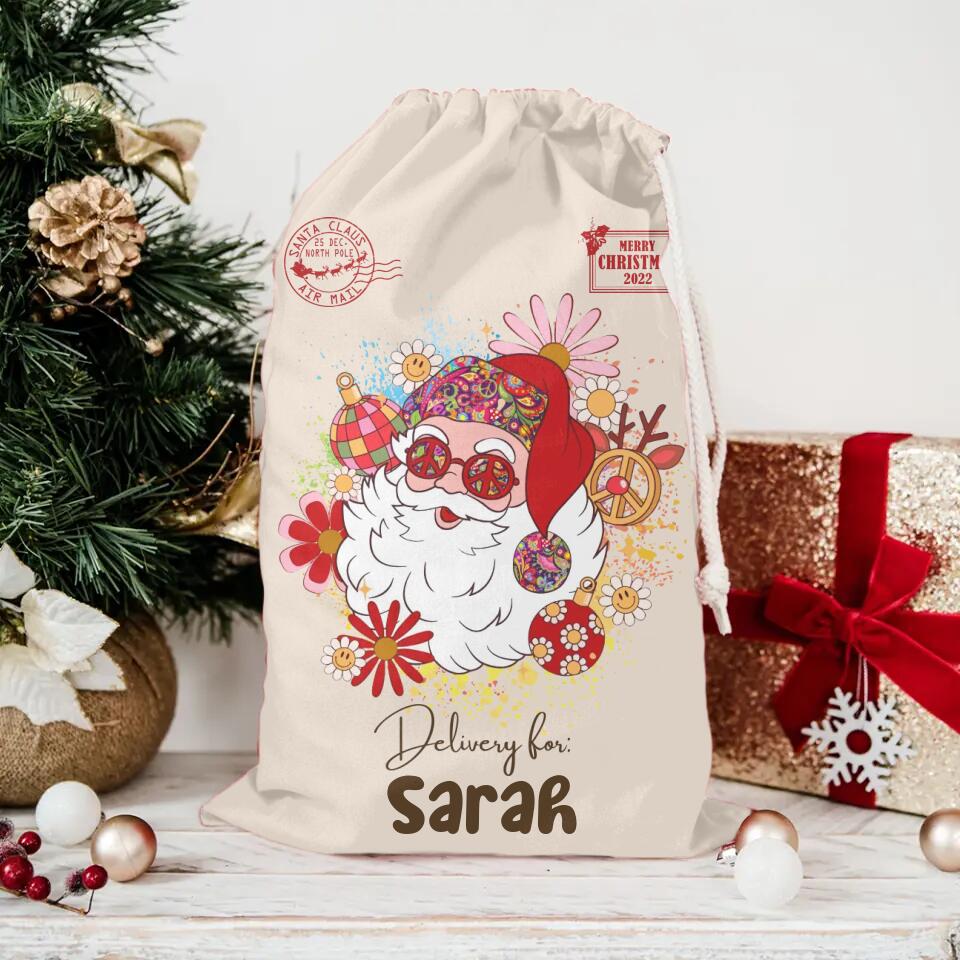 Merry Christmas - Delivery For - Custom Name Santa Sack - Christmas Gift for Kids