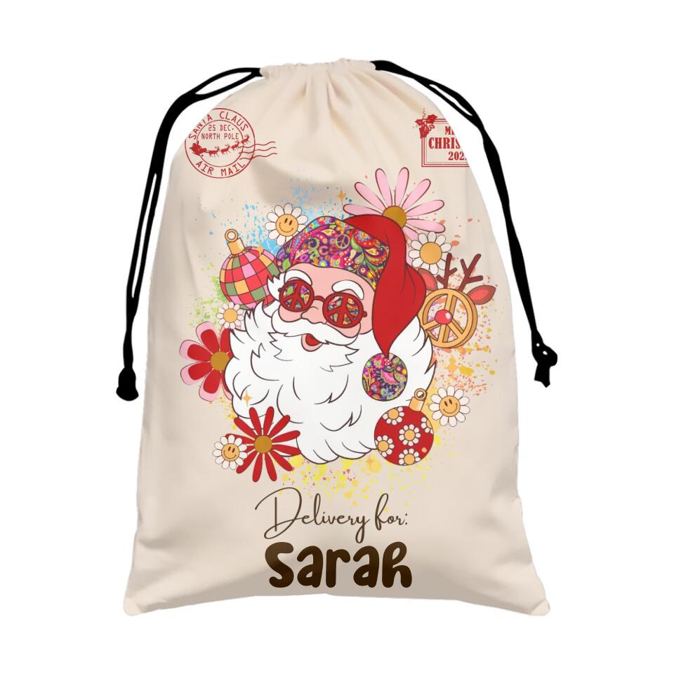 Merry Christmas - Delivery For - Custom Name Santa Sack - Christmas Gift for Kids