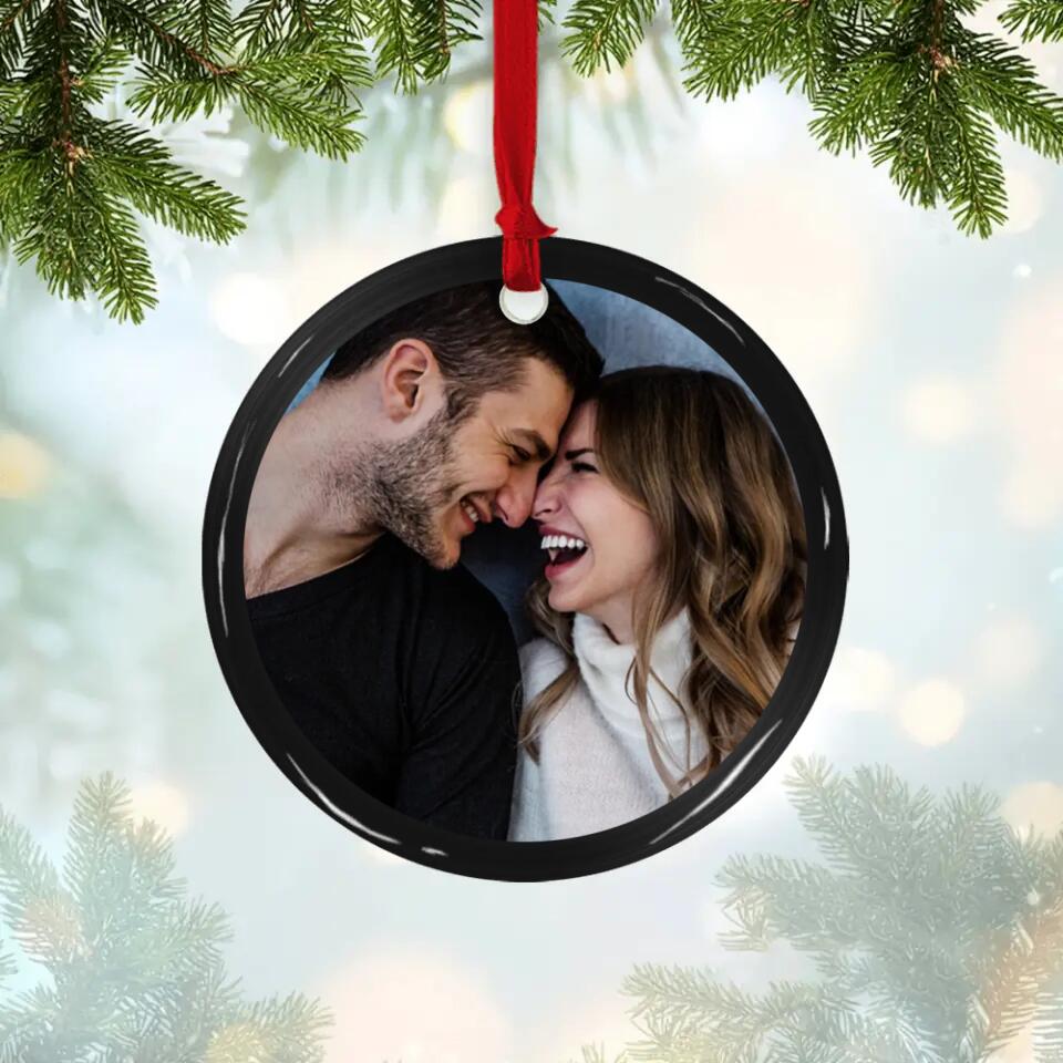 Personalized Valentine Gifts - Custom Star Map Christmas Circle Ornament 2 Sided