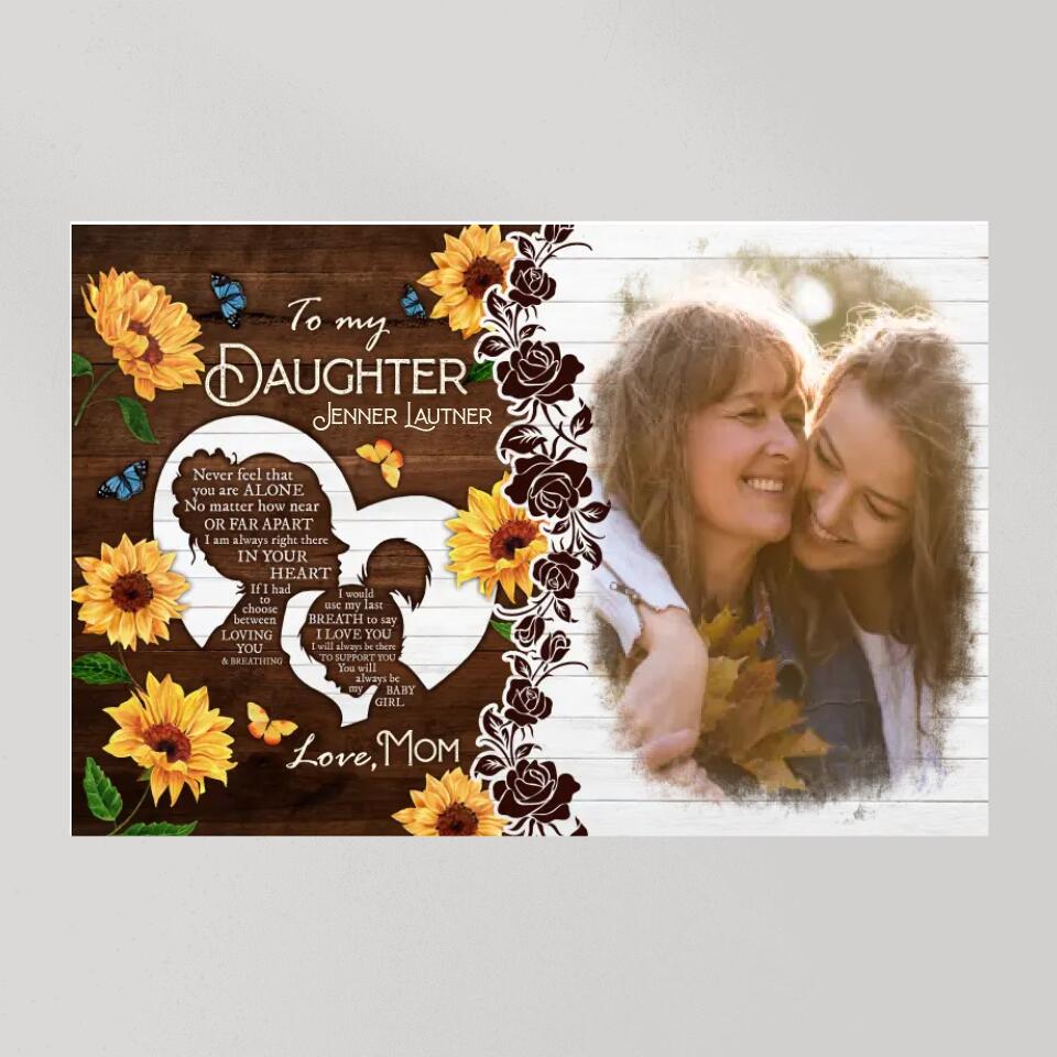 Love Message For Daughter Custom Canvas Poster Anniversary Gift