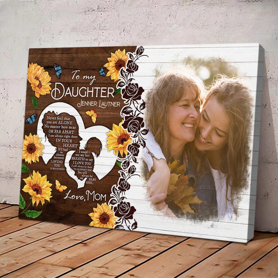 Love Message For Daughter Custom Canvas Poster Anniversary Gift