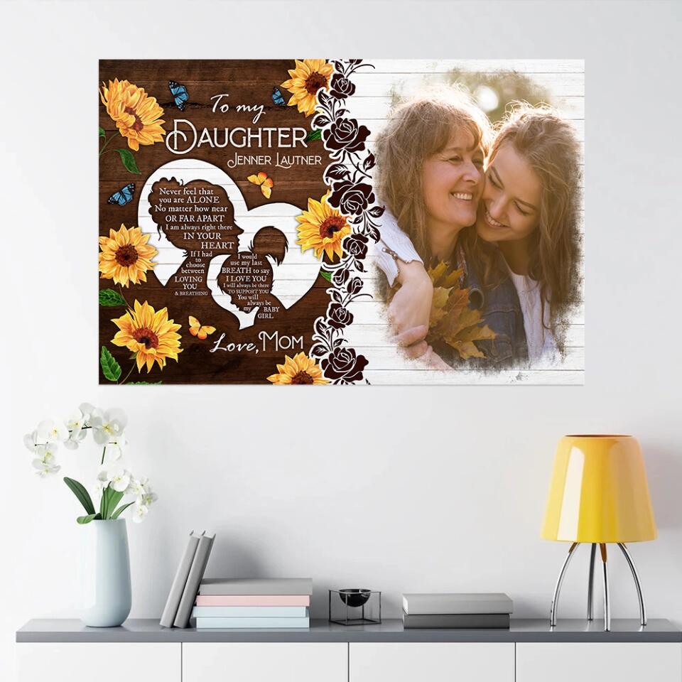 Love Message For Daughter Custom Canvas Poster Anniversary Gift