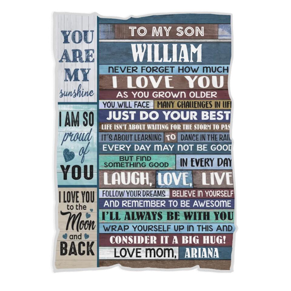 To My Son - Never Forget How Much I Love You - Graduation, Birthday Gift from Parents to Adult Son
