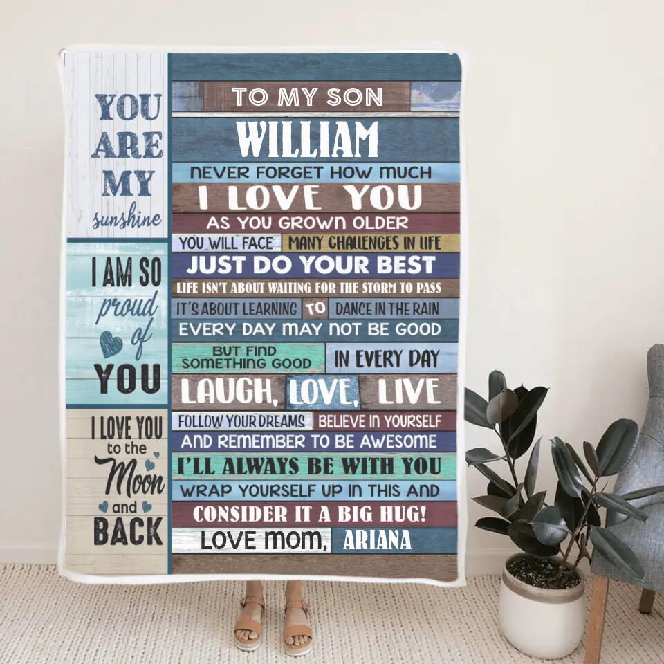 To My Son - Never Forget How Much I Love You - Graduation, Birthday Gift from Parents to Adult Son