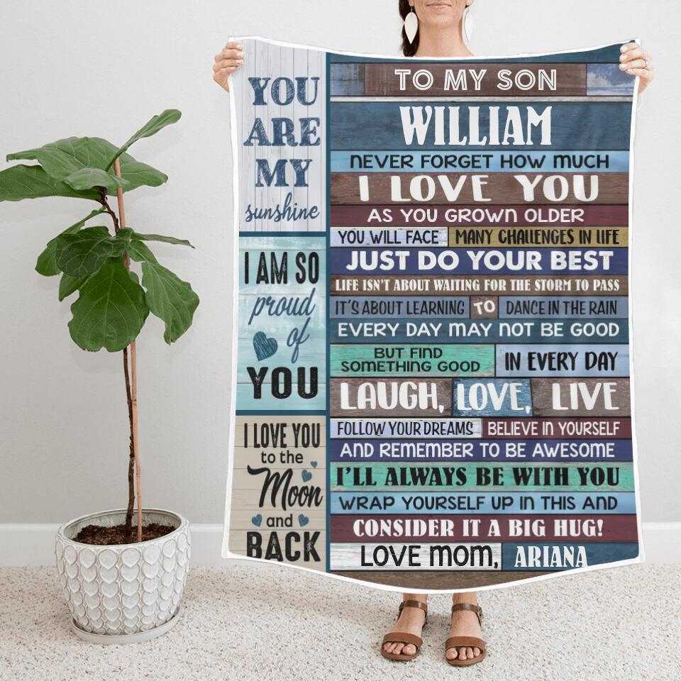 To My Son - Never Forget How Much I Love You - Graduation, Birthday Gift from Parents to Adult Son