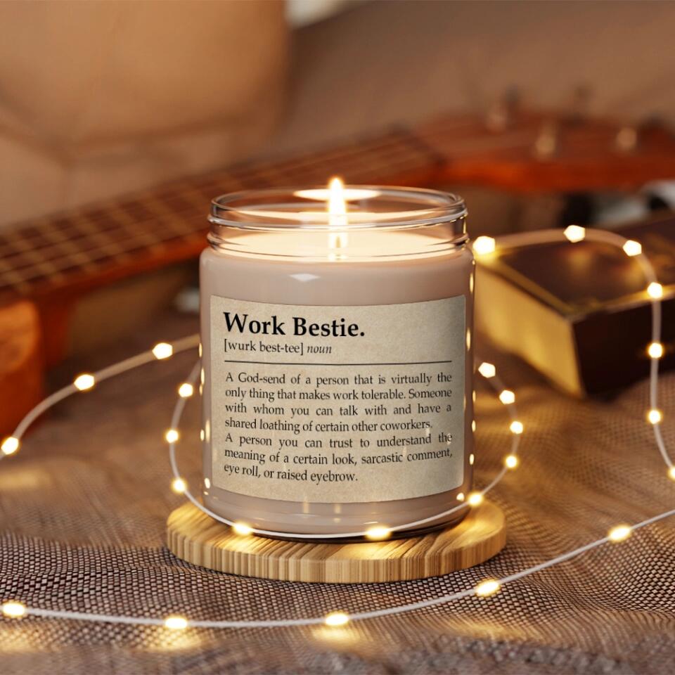 Description Work Bestie 8oz Scented Candle Gift For Coworker