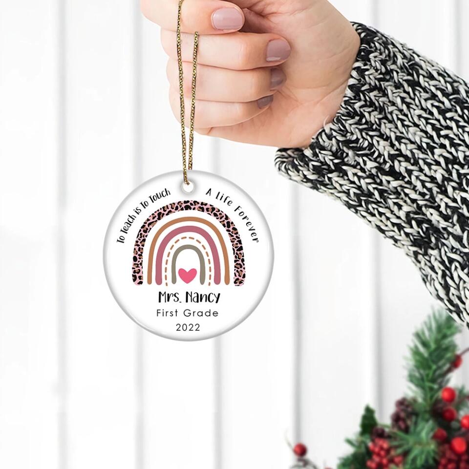 Teach Love Inspire Custom Ornament Appreciation Gift For Teacher