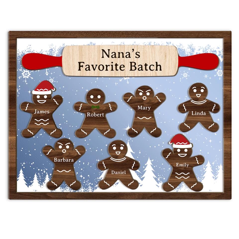 Gingerbeard Favorỉte Batch Custom Wooden Art Christmas Gift For Parents