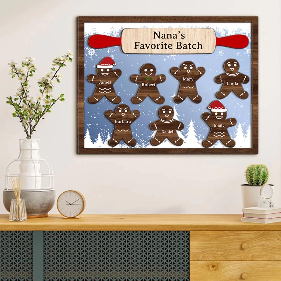 Gingerbeard Favorỉte Batch Custom Wooden Art Christmas Gift For Parents