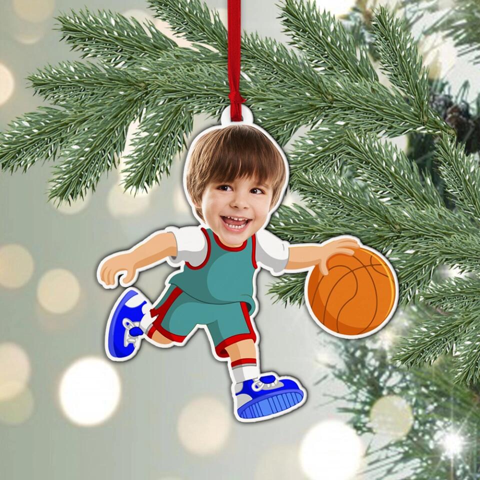 Personalized Face - Custom Photo - Baseball Player - Shape Acrylic Ornament - Gift for Baseball Lover - Baseball Fan