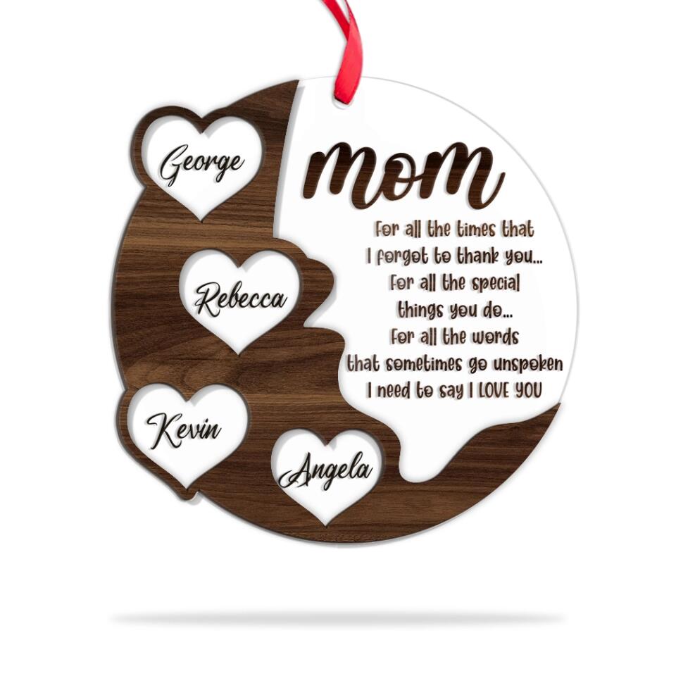 Mom I Need To Say I Love You Personalized Ornament