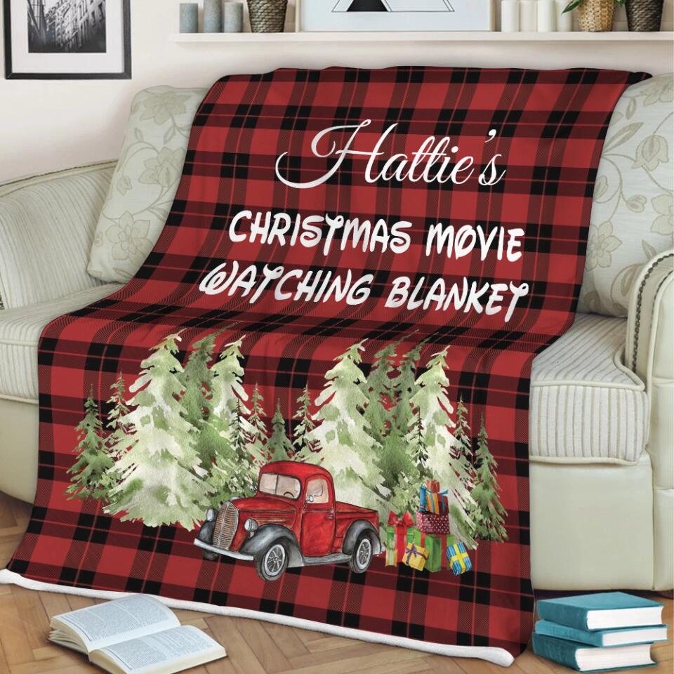 Christmas Movie Watching Blanket Custom Blanket Christmas Gift