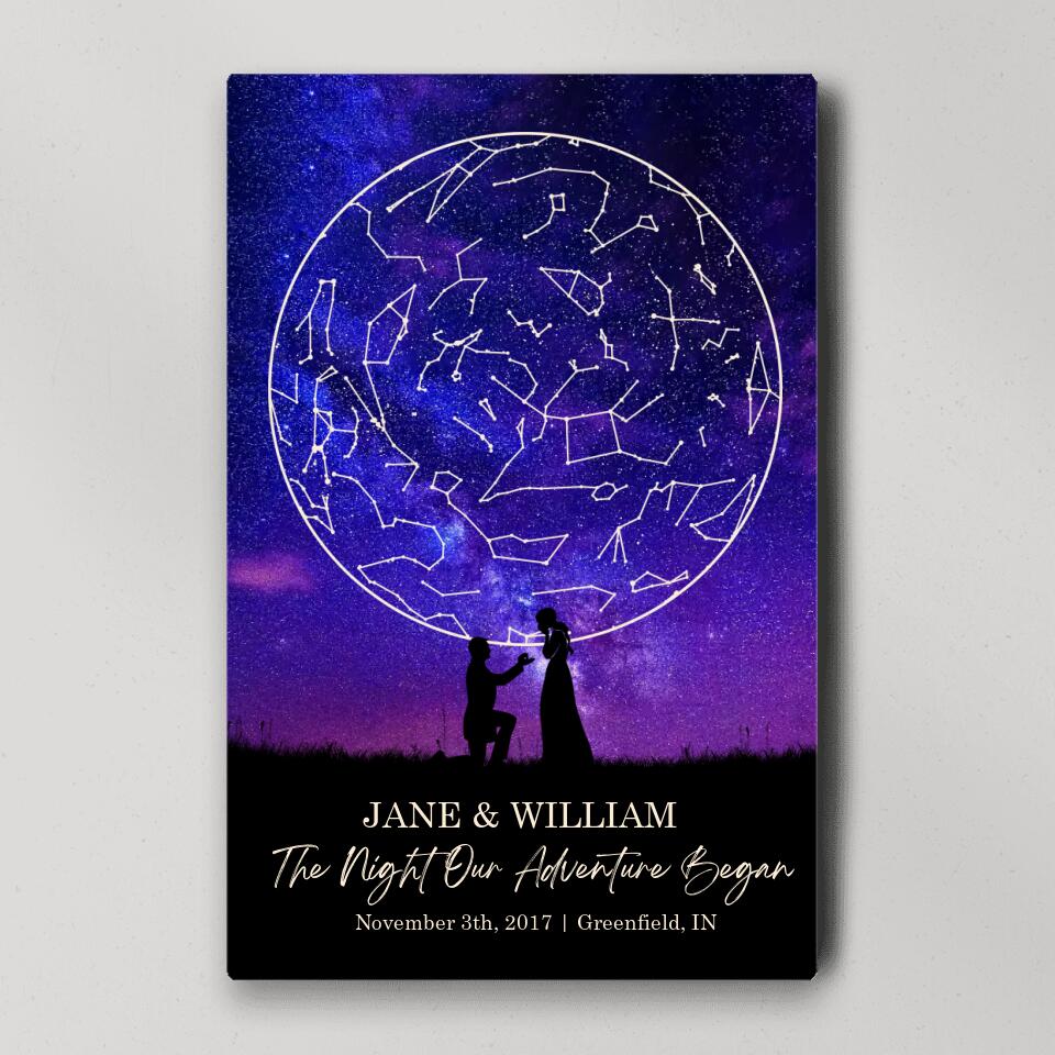 The Night Our Adventure Began Custom Canvas Poster Anniversary Gift For Couples