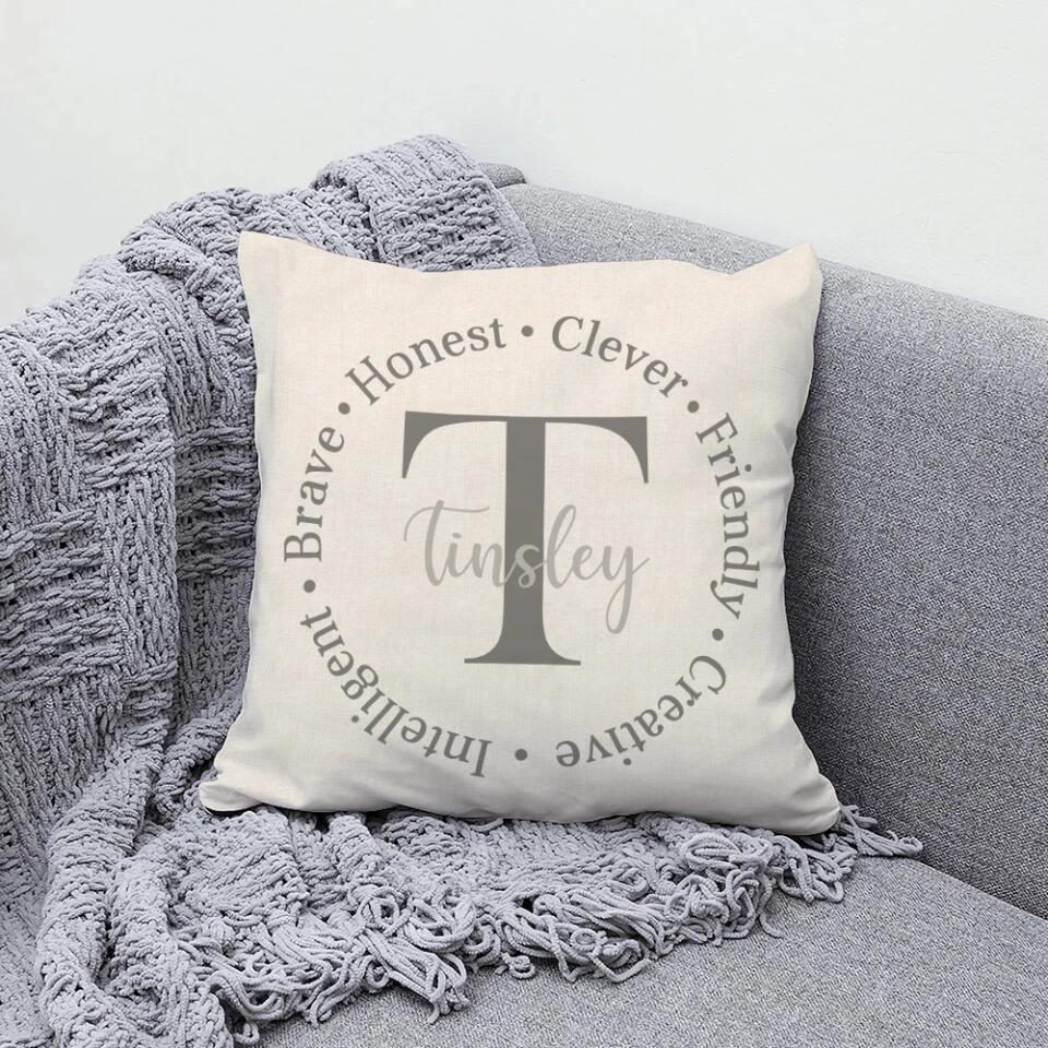 Personalized Family Name Pillow - Monogrammed Gift - Custom Name Pillow